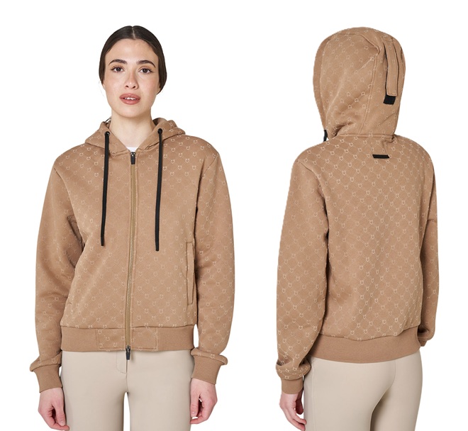 FELPA CON CAPPUCCIO DONNA EQUESTRO MONOGRAM Donna, Felpe e Pile 